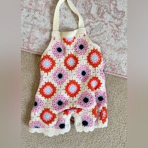 Colorful Crochet Baby Halter Jumpsuit